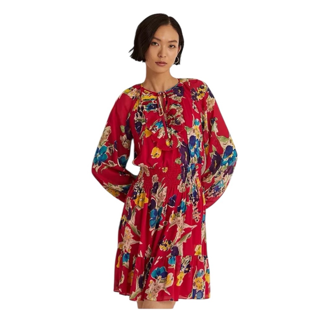 Lauren Ralph Lauren
Floral Crinkle Georgette Long-Sleeve Dress